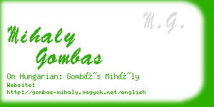 mihaly gombas business card